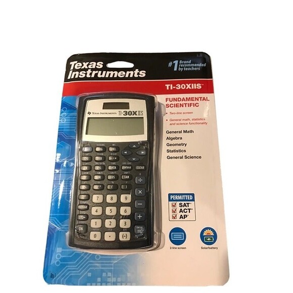 Texas Instruments TI-30XIIS Scientific Calculator Black with Blue Accents - Picture 1 of 2